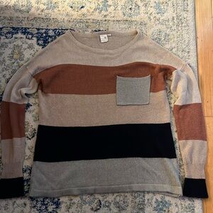 Neutral multi striped sweater